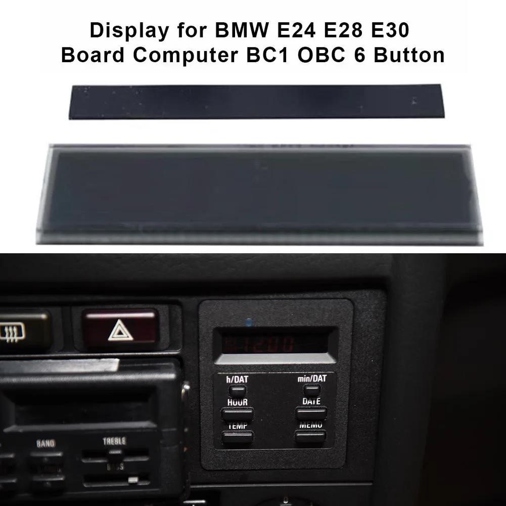 

Для BMW 3 серии E30 и 7 серий E23 6-кнопочный OBC-дисплей, запасная часть 62131377803, бортовой компьютер, центральный прибор, ЖК-дисплей
