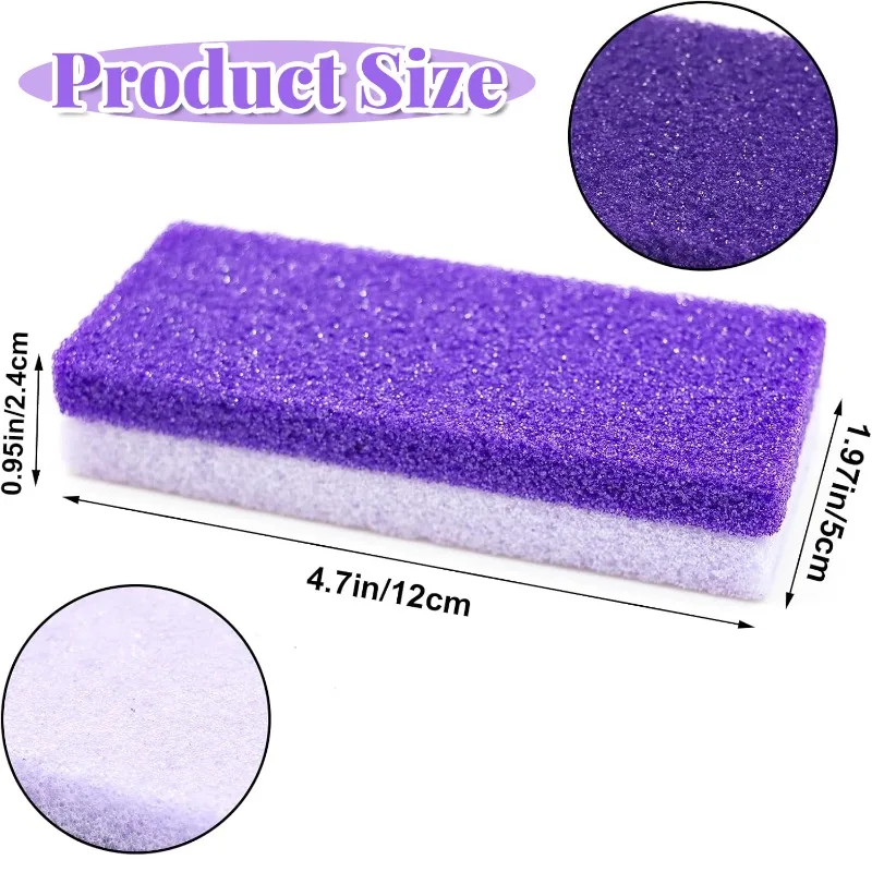 Éponge en pierre ponce pour les pieds, dissolvant de callosités, élimine les peaux mortes dures et craquelées, pieds lisses, outil exfoliant doux, 1/2/4 pièces