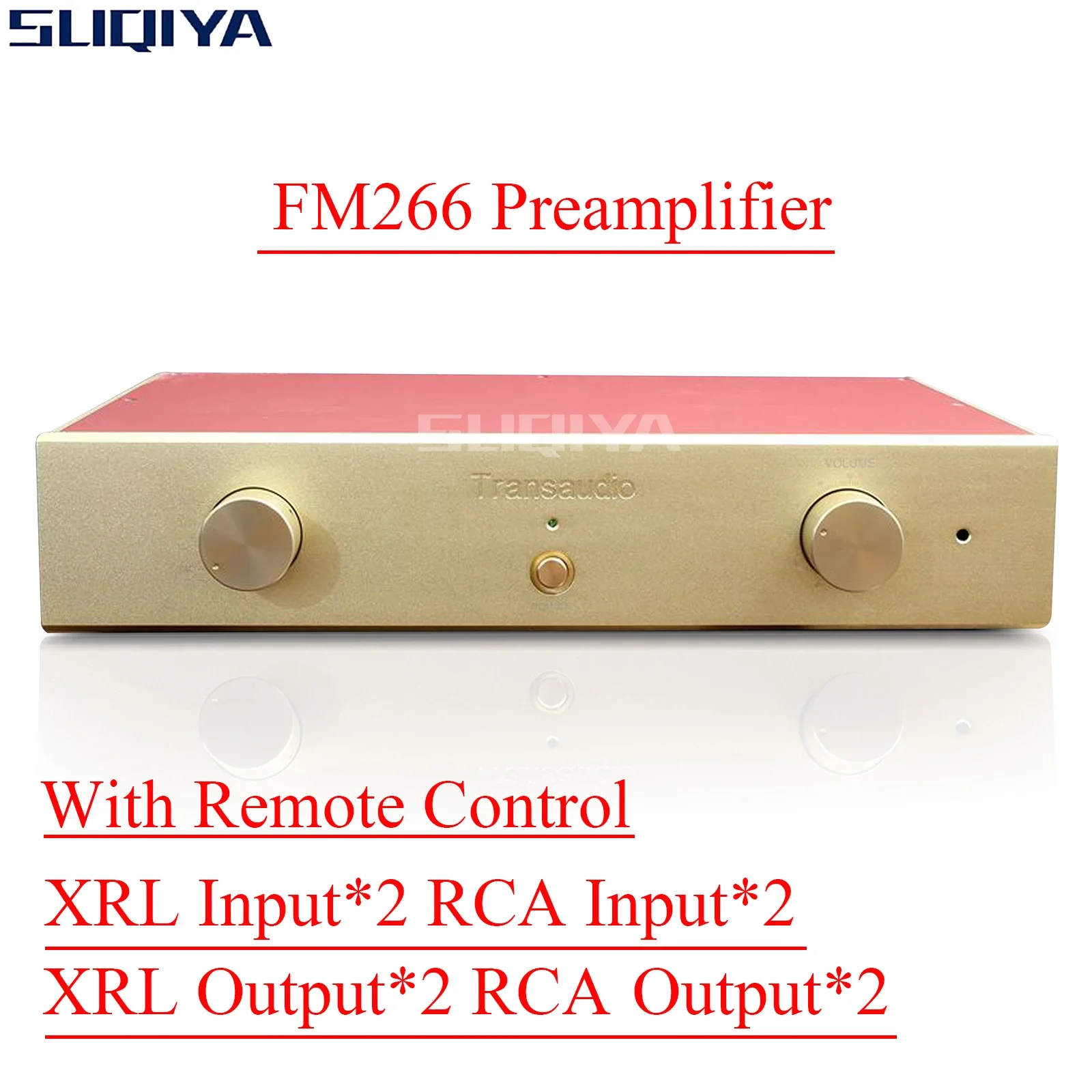 

SUQIYA-Clone FM266 Flagship Line Fully Balanced Fever Preamplifier Supports RCA and XRL Input and Output Master Edition