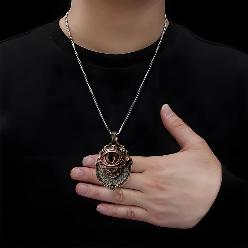 Tarot Guidance Pendant - All-Seeing Eye Necklace, Mystic Divination Jewelry, Spiritual Enlightenment Symbol