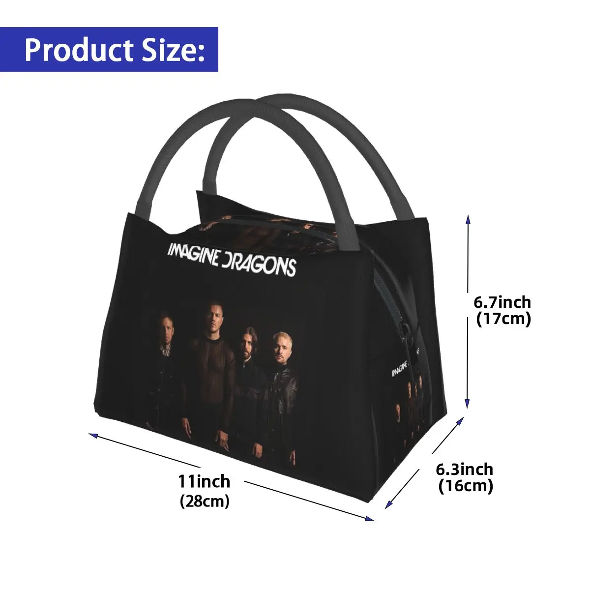 Imagine Dragons Band Loom Tour Insulated Lunch Bag for Women Children Leakproof Food Boxes Thermal Lunch Box Tote