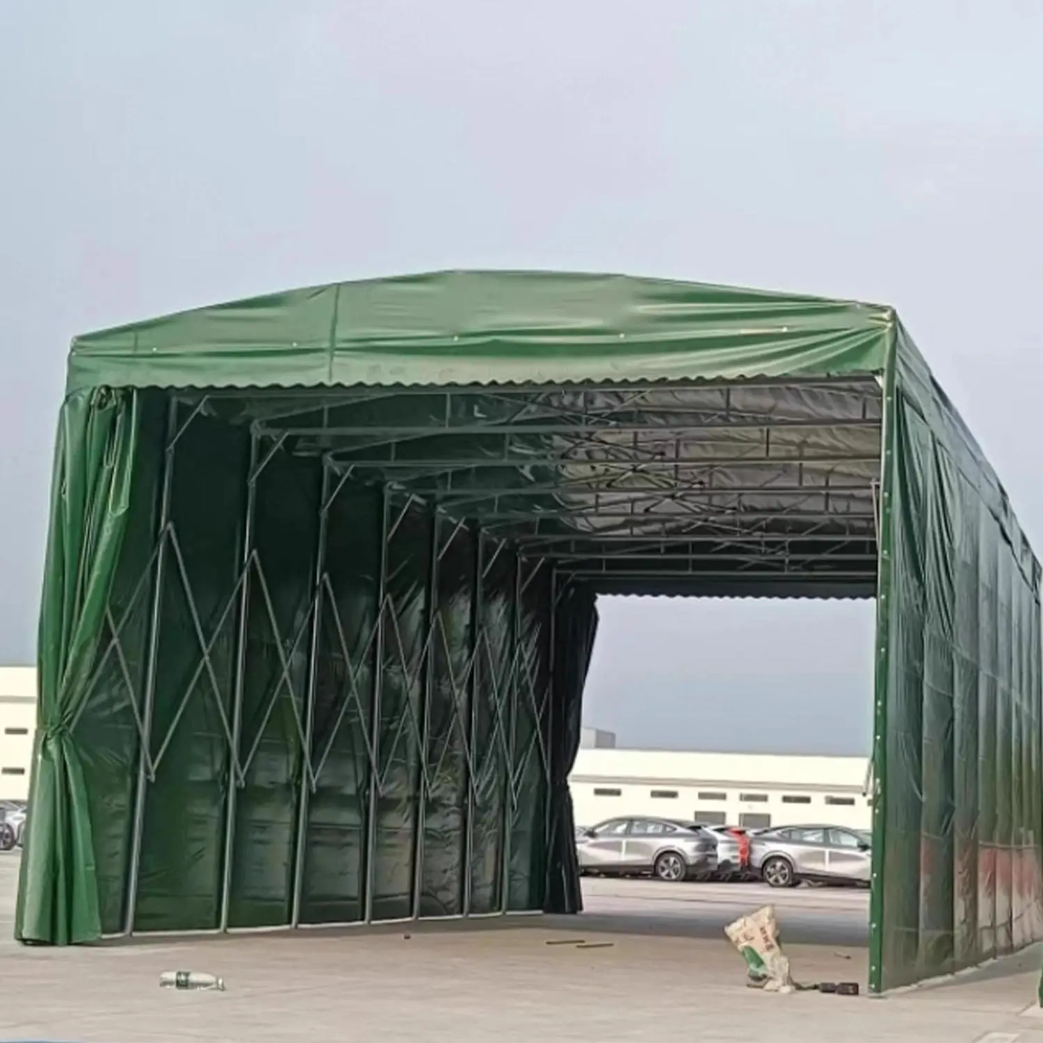 Steel Structure Folding Sliding Push Pull Roof Tent Marquee Canopy Shed Customized Product No Fixed Sizes Custom Size Customized