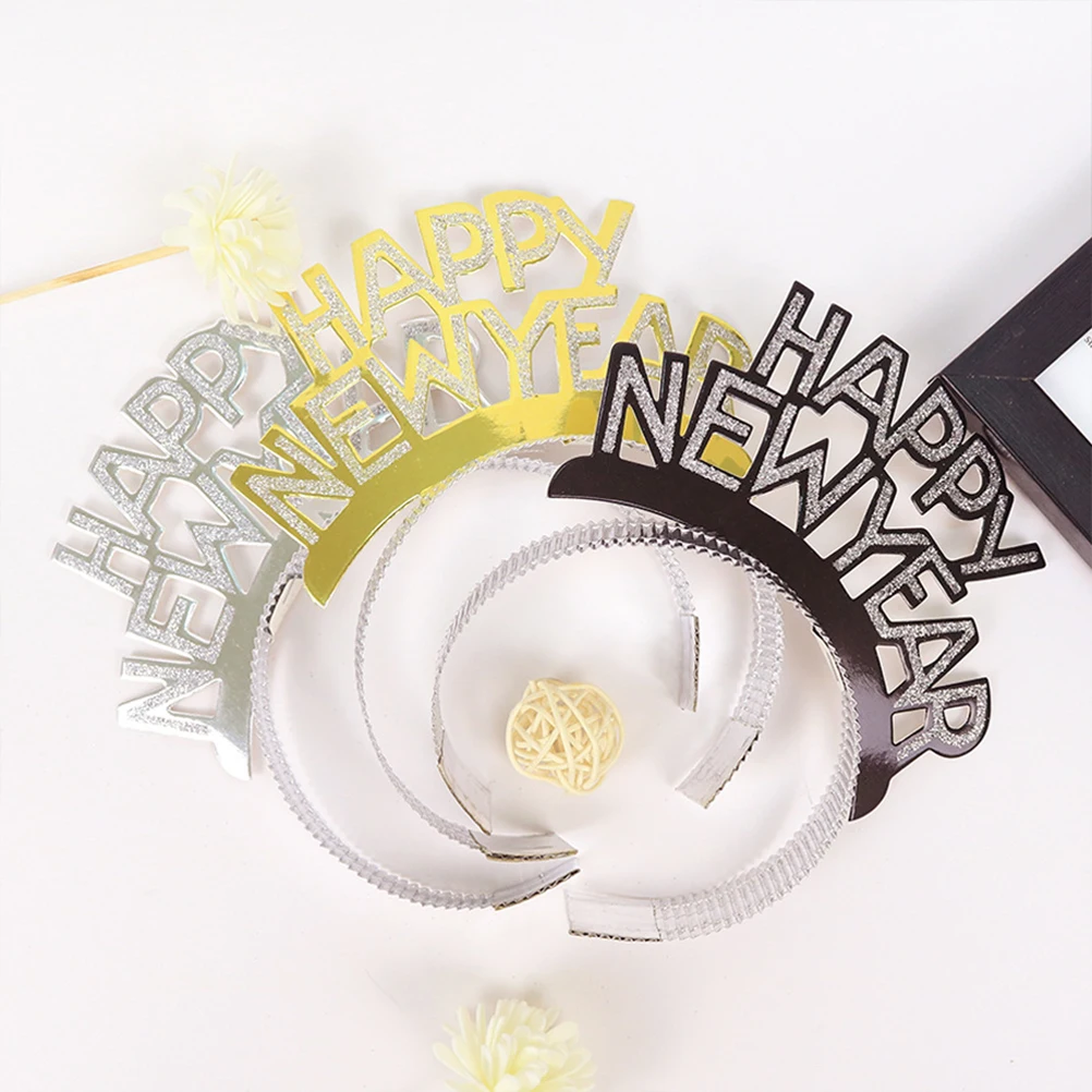 

6pcs Aluminum Foil Headdress Silver New Year Hoop Hair Hoops Party Supplies Masquerade Costume Accessories Non Fading Durable