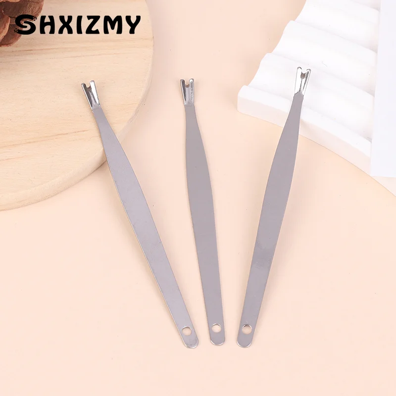 1pc Exfoliating Callus Shaver Nail Dead Skin Cuticle Push Stainless Steel Pushing V Fork Nail Clippers Diagonal Fork Trimmer