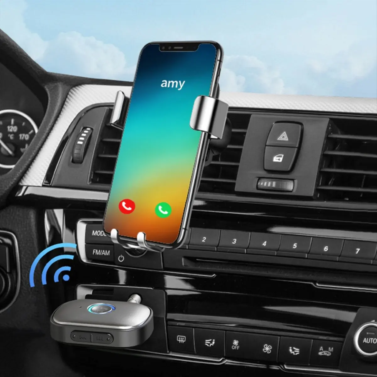 618 Mega Sale-Car Bluetooth 5.3 AUX Adapter Noise Reduction 3.5mm Jack Stereo Wireless Audio Receiver with Microphone for Speake