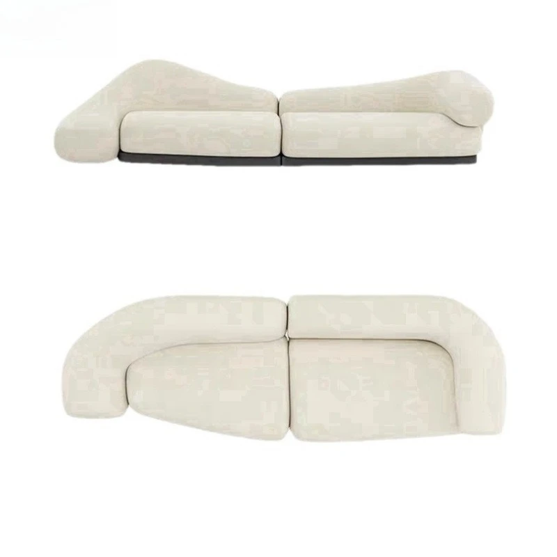 

Italian minimalism, cloud curved sofa, high-end light luxury