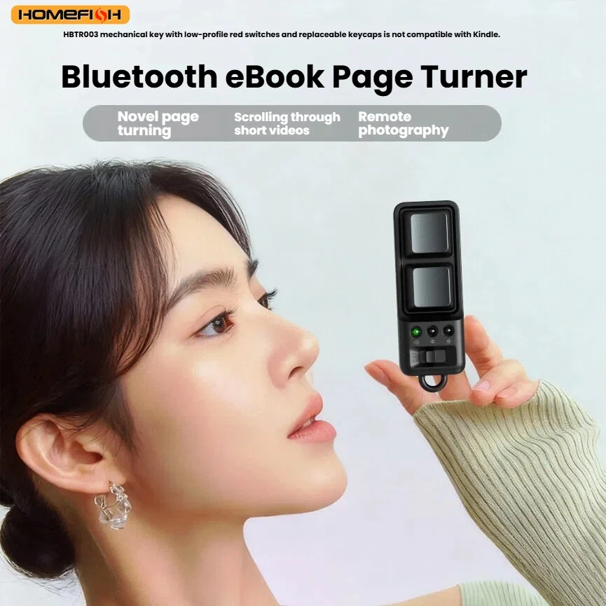 Phone E-Book Page Turner Smart Fingertip Remote Control Video Scrolling Controller Dual Button Portable for Tablet Mobile Phone