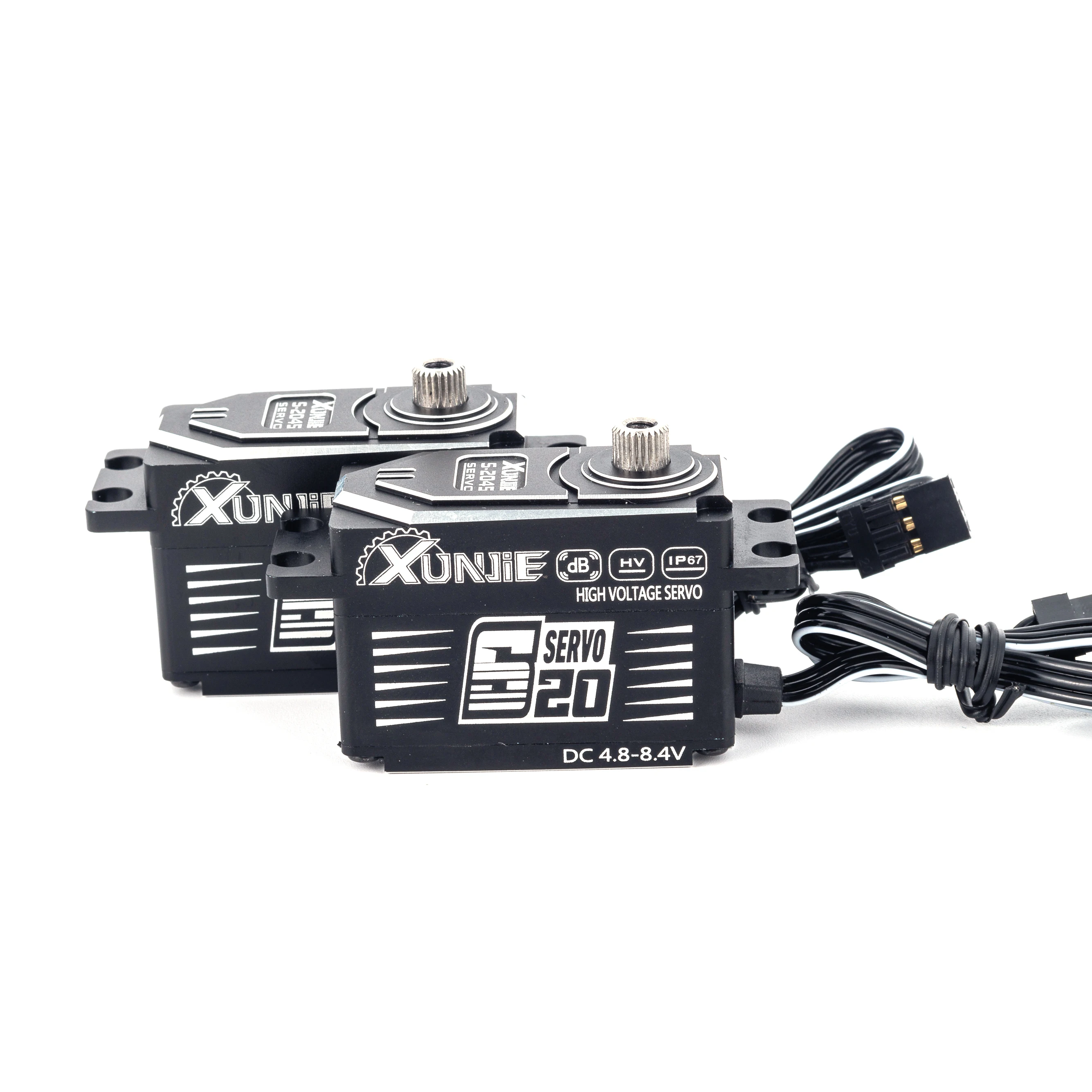 XUNJIE S20 S‑2045 Short Body High‑profile Brushless Digital Servo 23KG IP67 Waterproof HV 4.8‑8.4V Alloy Steel Gear Programmable