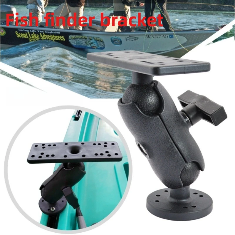 360 graus giratória bola montagem caiaque marinho eletrônico inventor de peixes base montagem fishfinder gps placa rotativa barco suporte sonar
