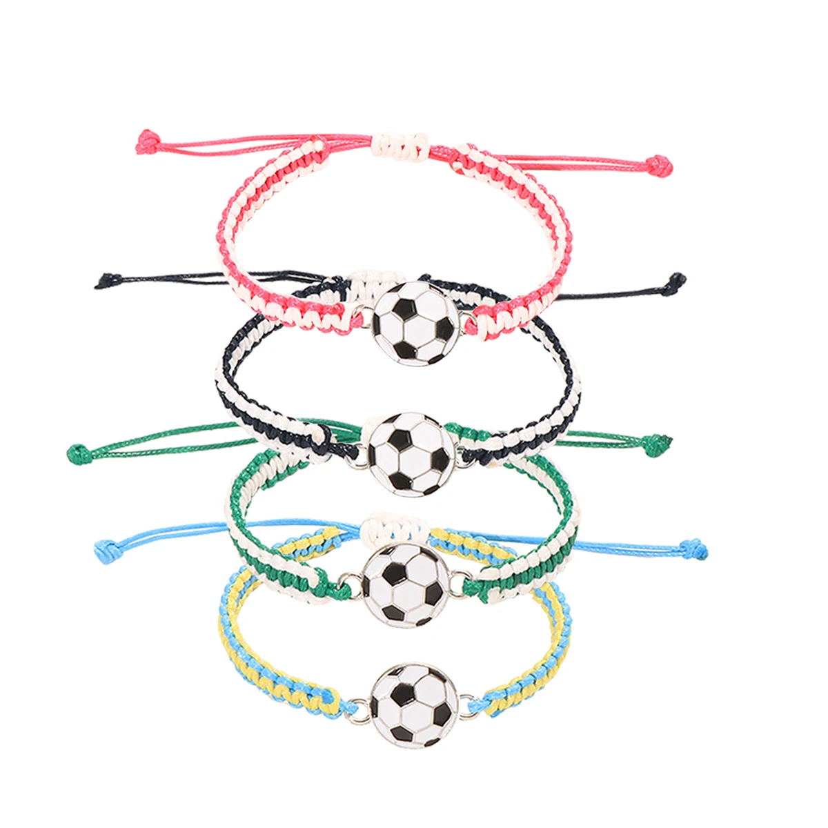 Soccer Woven Bracelet, Unique Creative Design, Sporty Style Couple Bracelets