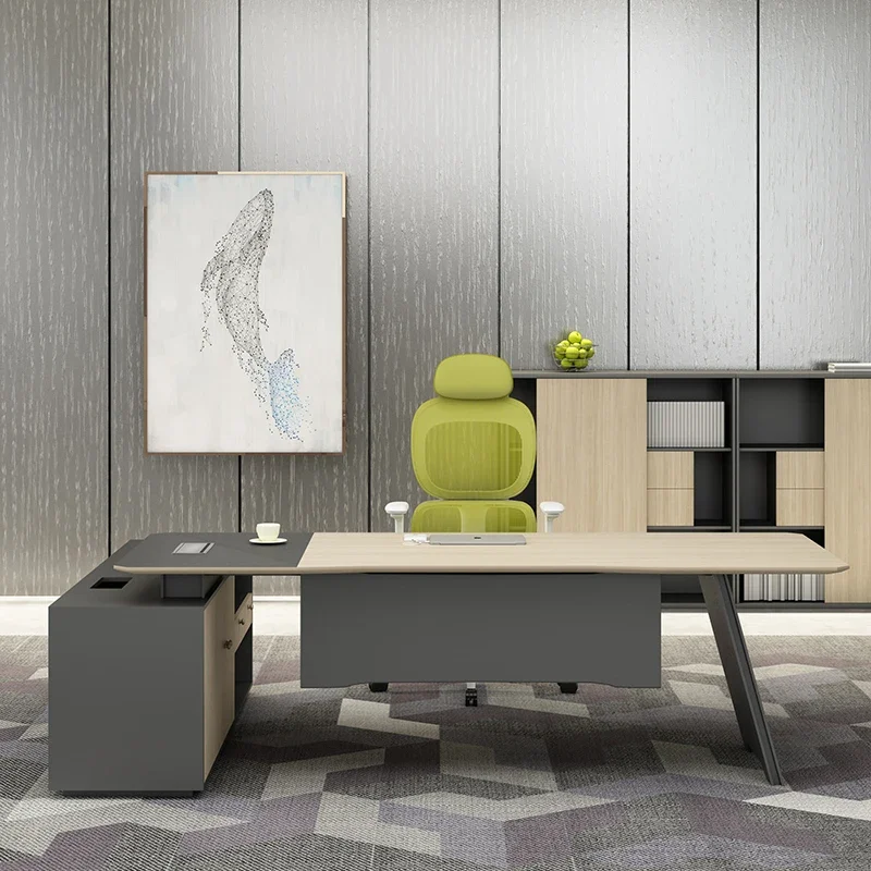 

High Quality Modern Executive Manager Office Desk Wooden Boss Office Furniture Extendable Feature For Home Or Workshop Use