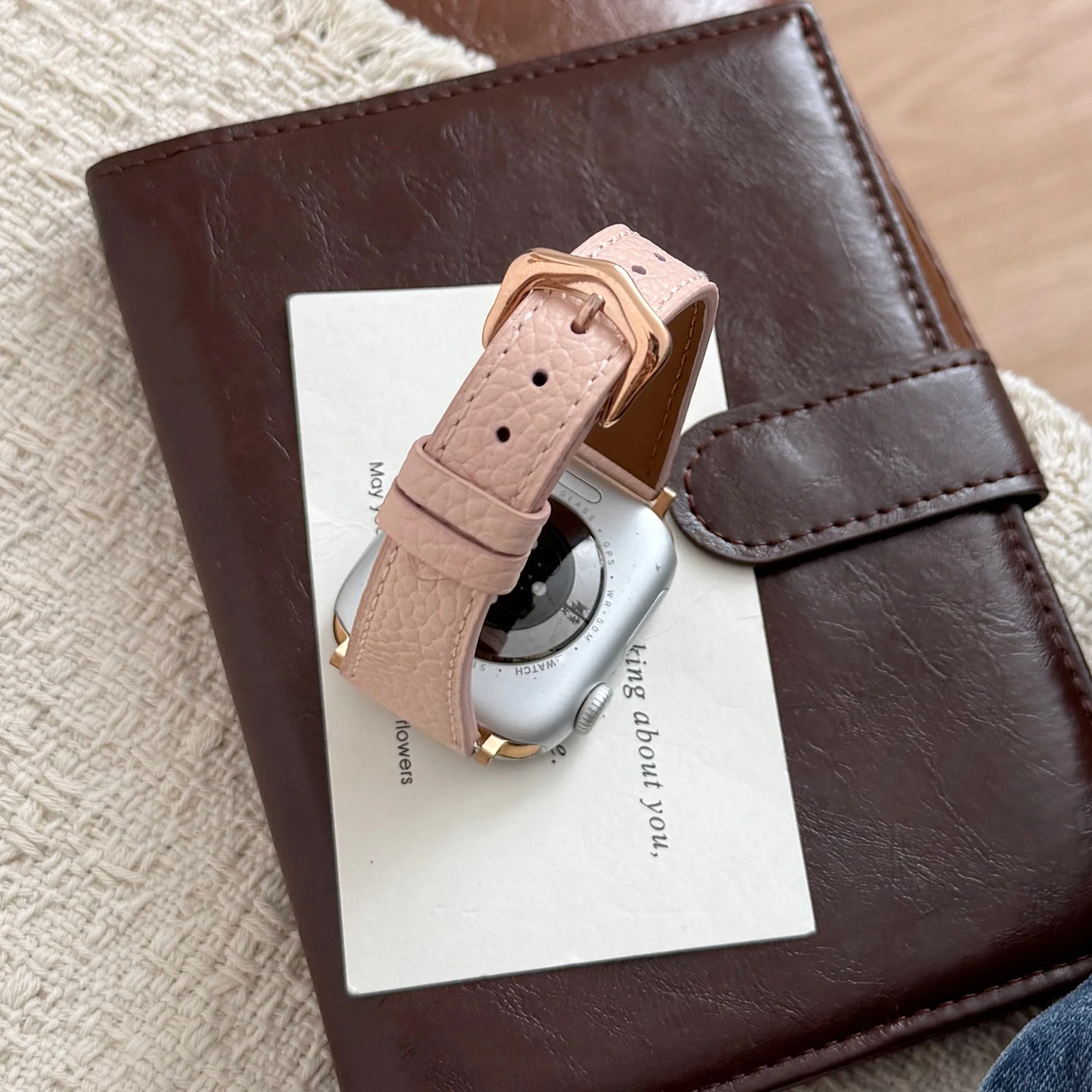 Retro Lychee Pattern Leather Watch Strap Universal 20mm for Xiaomi 8/9/10 pro Women's Strap Compatible for Redmi Watch 4  5 6