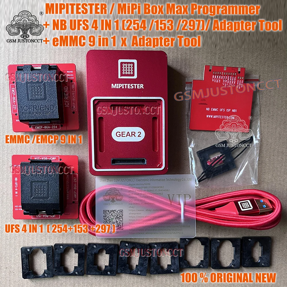 2024 NEWEST Original MIPITESTER / MiPi Box Max Programmer /NB UFS 4 IN 1 (254 /153 /297)/ eMMC 9 in 1 x Adapter Tool