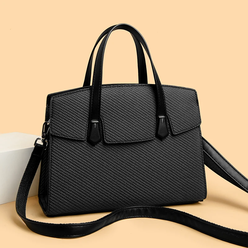 

Fashion Big Leather Tote Bag For Women Large Capacity Retro Shoulder Bags Soft Leather Crossbody Handbags Large Lady Shopper Bag