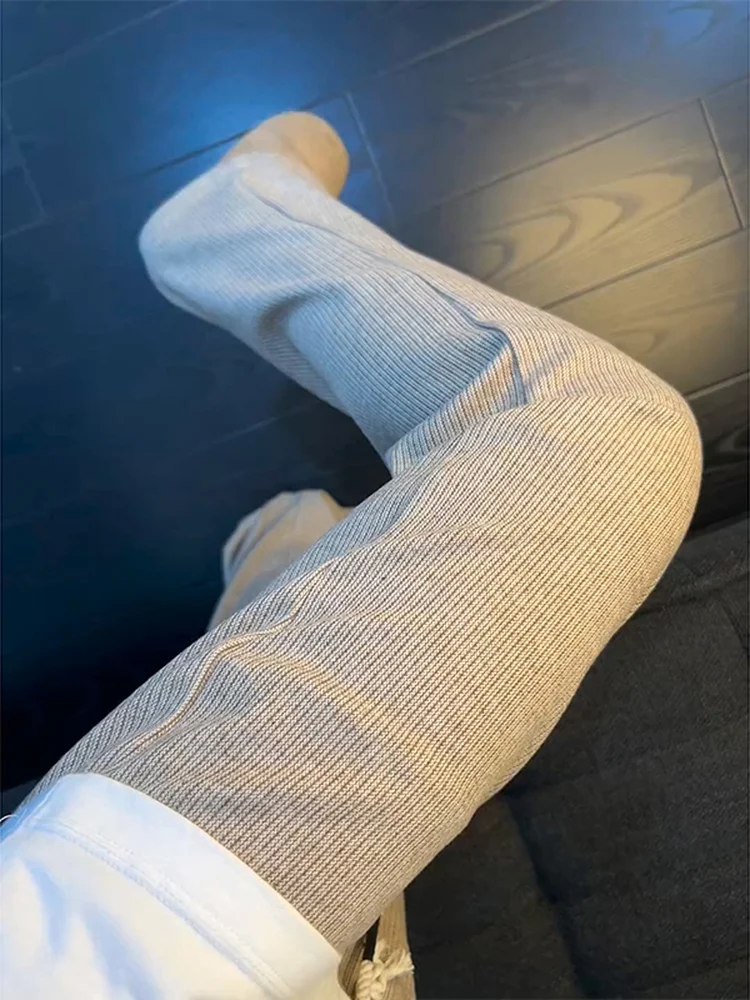 

American Retro Men's Casual Pants Vertical Stripes Autumn Winter Thi Straight Leg Jeans Casual Versatile Loose Fit Trousers