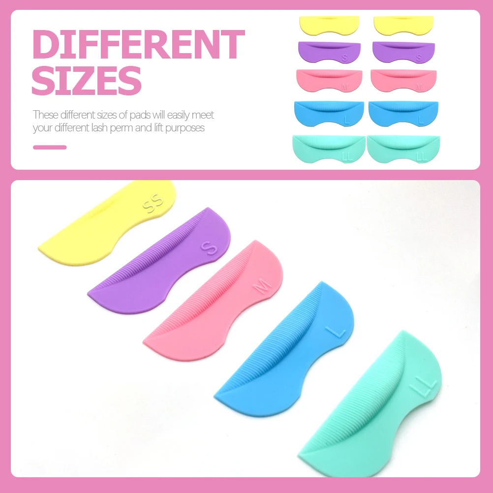 5 أزواج من وسادات السيليكون لتجعيد الرموش ومضادة للسقوط وخفيفة الوزن ومريحة للرموش وأدوات رفع مناسبة لرفع الرموش #3