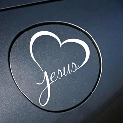 Jesus Heart Car Auto Reflective Sticker decoration Christ Love Glue Body Tail Stickers gadget accessories exterior pegatina