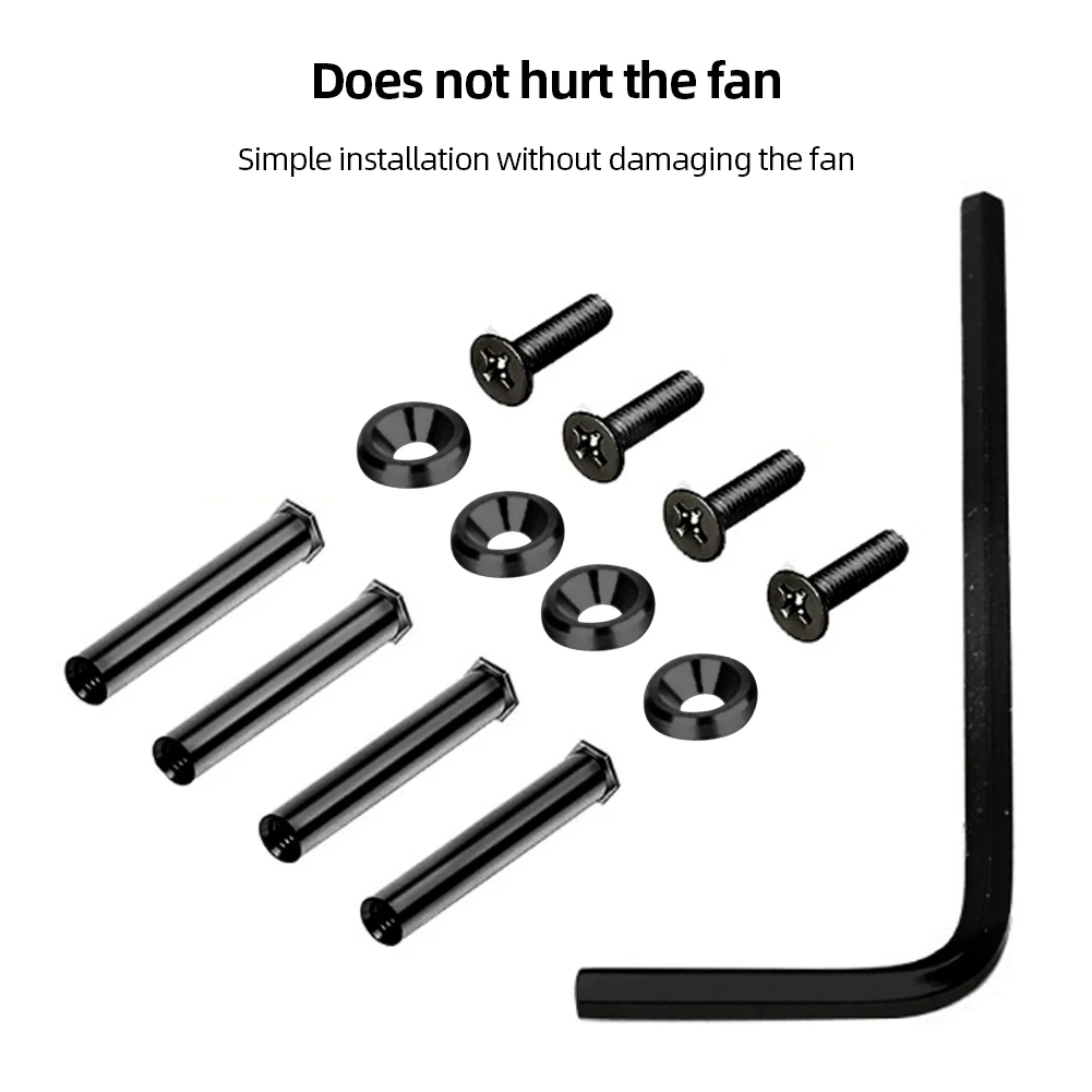 Vis de fixation de ventilateur de châssis, fonctionnement silencieux, vis de montage de ventilateur de refroidissement, jeu de vis de ventilateur de radiateur d'ordinateur pour ventilateur de boîtier de PC