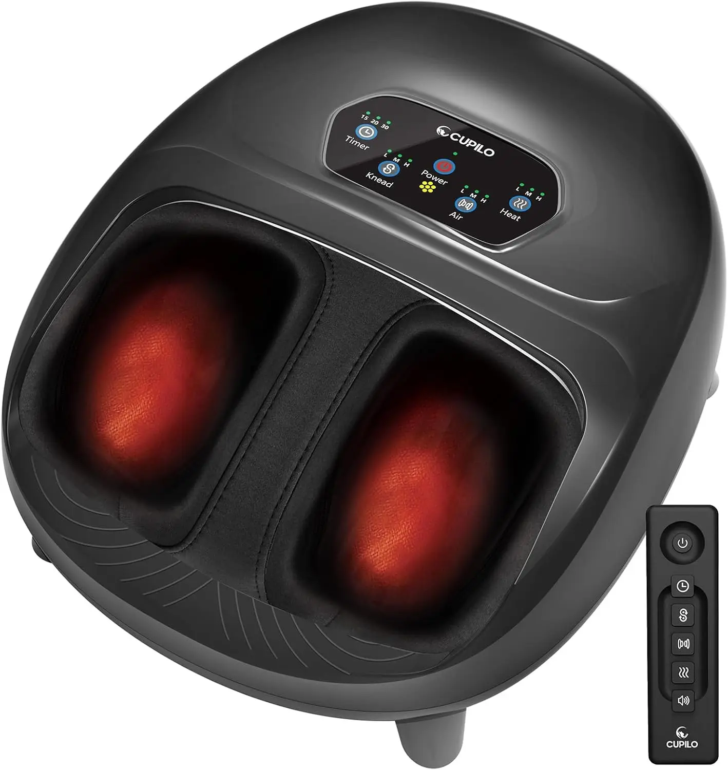 

Массажер для ног с подогревом и пультом ДУ, шиацу-массаж для облегчения плантарного фасциита, регулируемые настройки, идеальный подарок