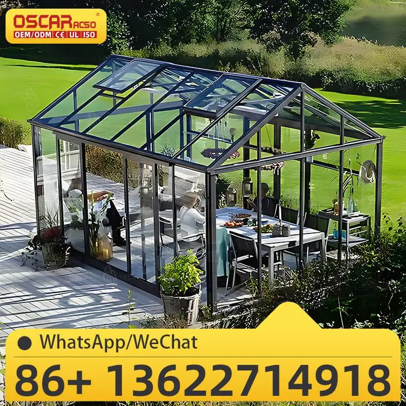 

Настраиваемая солнечная теплица с алюминиевой рамой, двойное стекло для устойчивой солнечной комнаты на заднем дворе