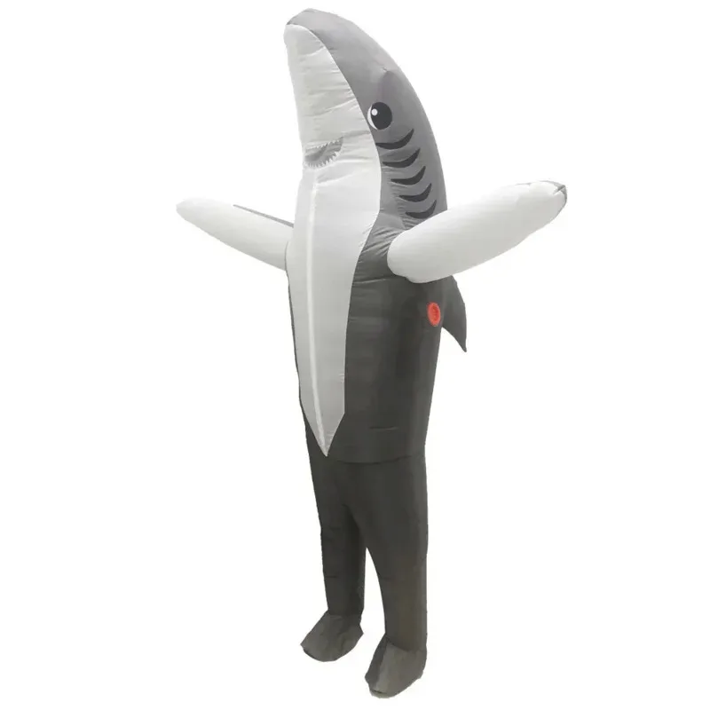 New gray shark inflatable anime cosplay costume Halloween party costume fancy dress for adult unisex man newly play