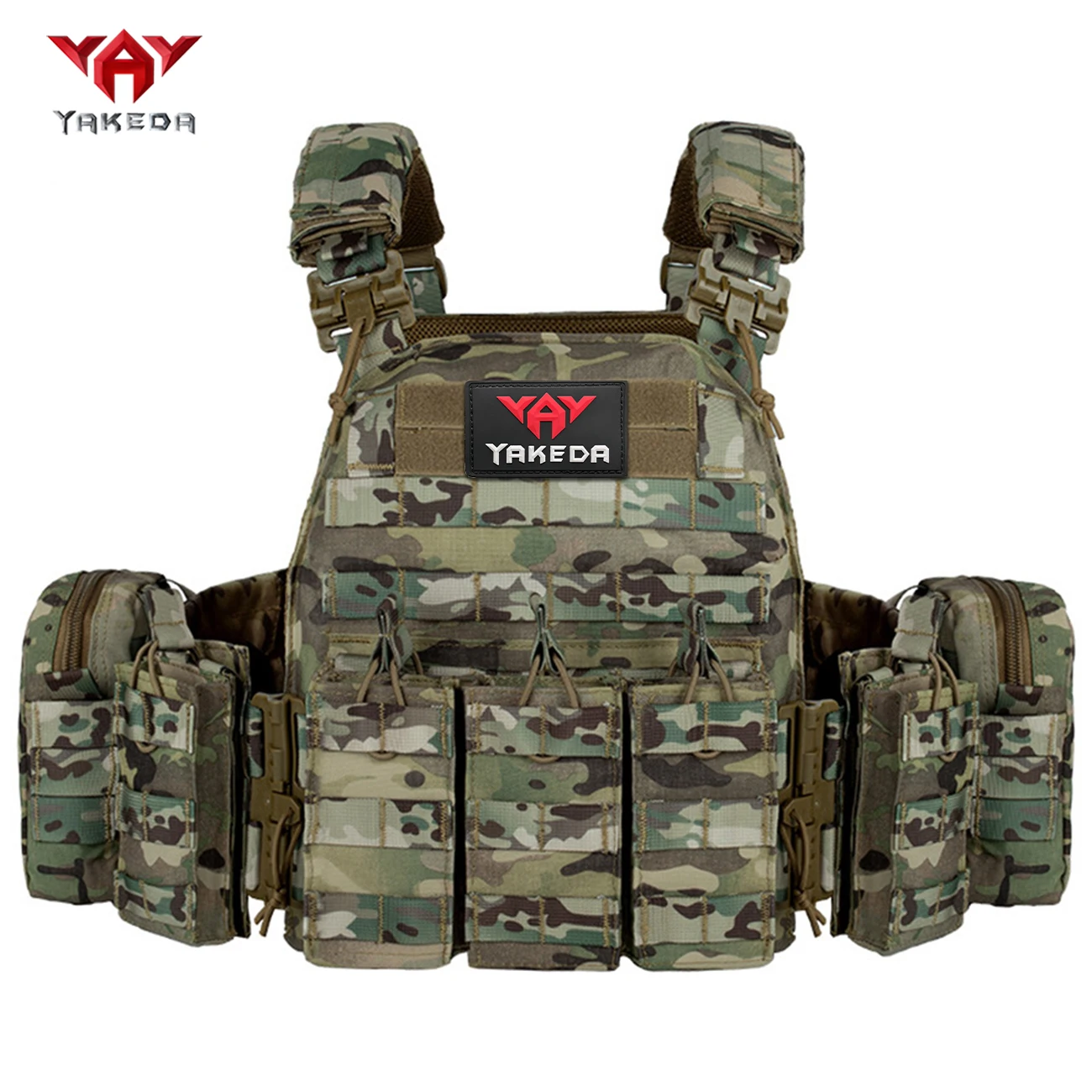 YAKEDA One click Quick Disassembly MOLLE Ribbon System Hunting Vest Multi link Equipment Bag with EVA Insert Board