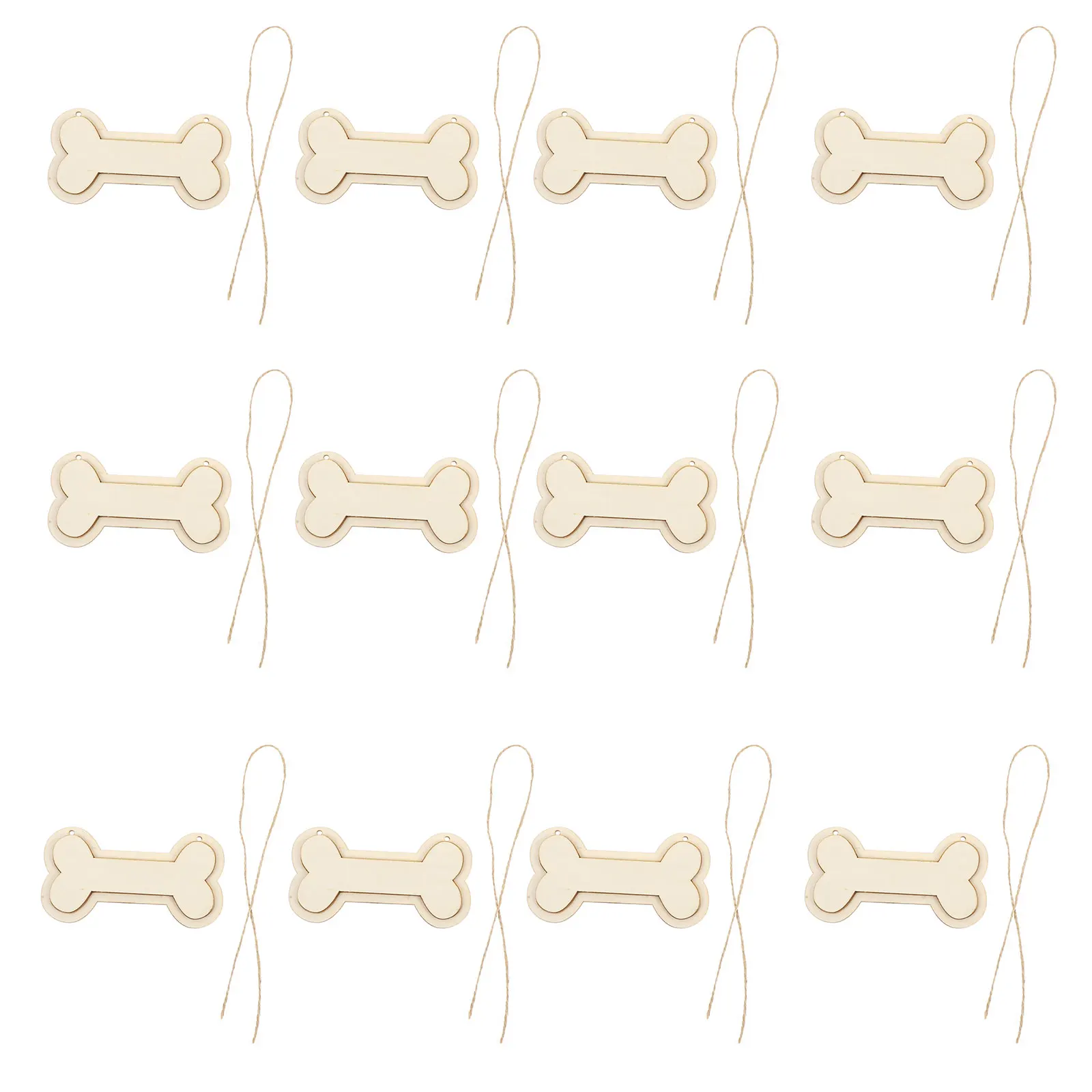 

30pcs Wooden Hanging Pendant Diy Wood Slice Unfinished Plaque Craft Ornaments Home Party Decoration Christmas Tree Door Wall