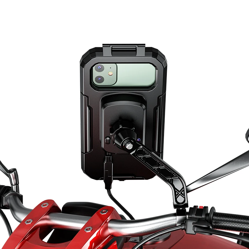 Motorcycle Wireless Charger Holder Type C QC3.0 Fast Charge Motorbike Phone Holder Waterproof Cellphone Case Motor Stand Support