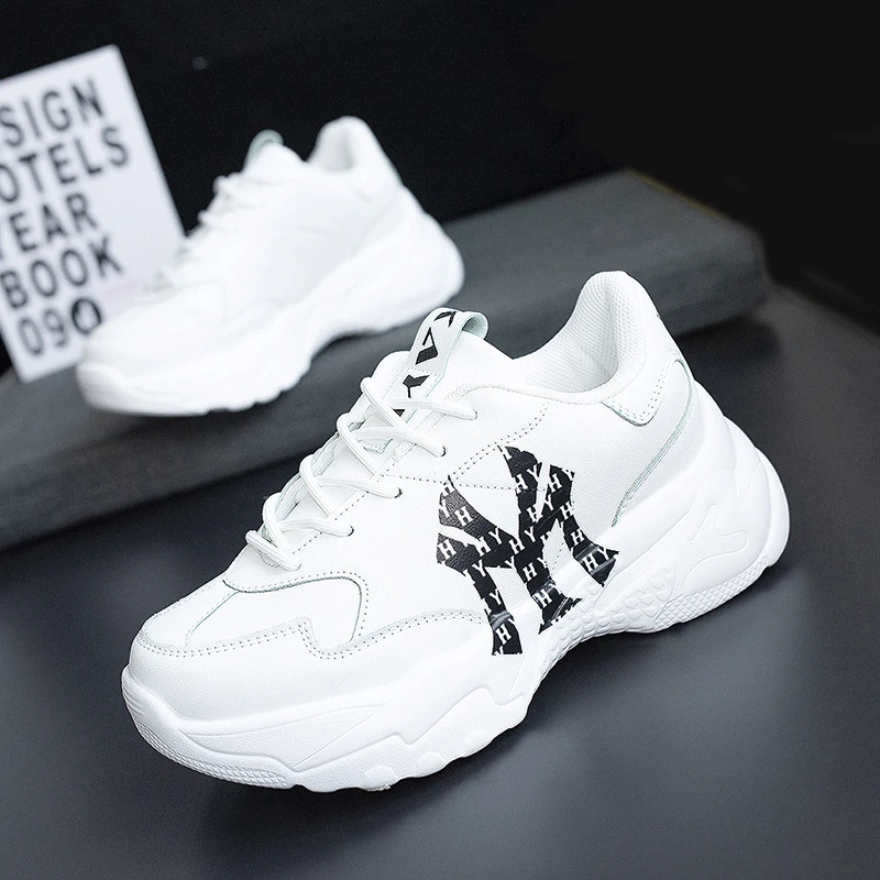 

Y2k Fashion Lightweight And Clunky Men's Sneakers Korean Printing Lace-up Little White Men Athletic Shoes tenis feminino