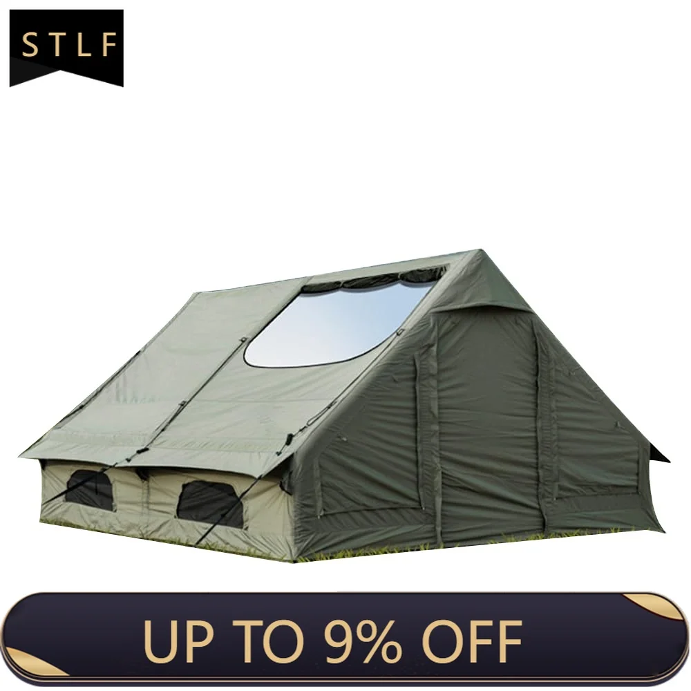 

Надувная палатка для глэмпинга на 5-8 человек, всесезонная, водонепроницаемая, с ручным насосом, из ткани Оксфорд, для семейного отдыха на природе, с сумкой для переноски