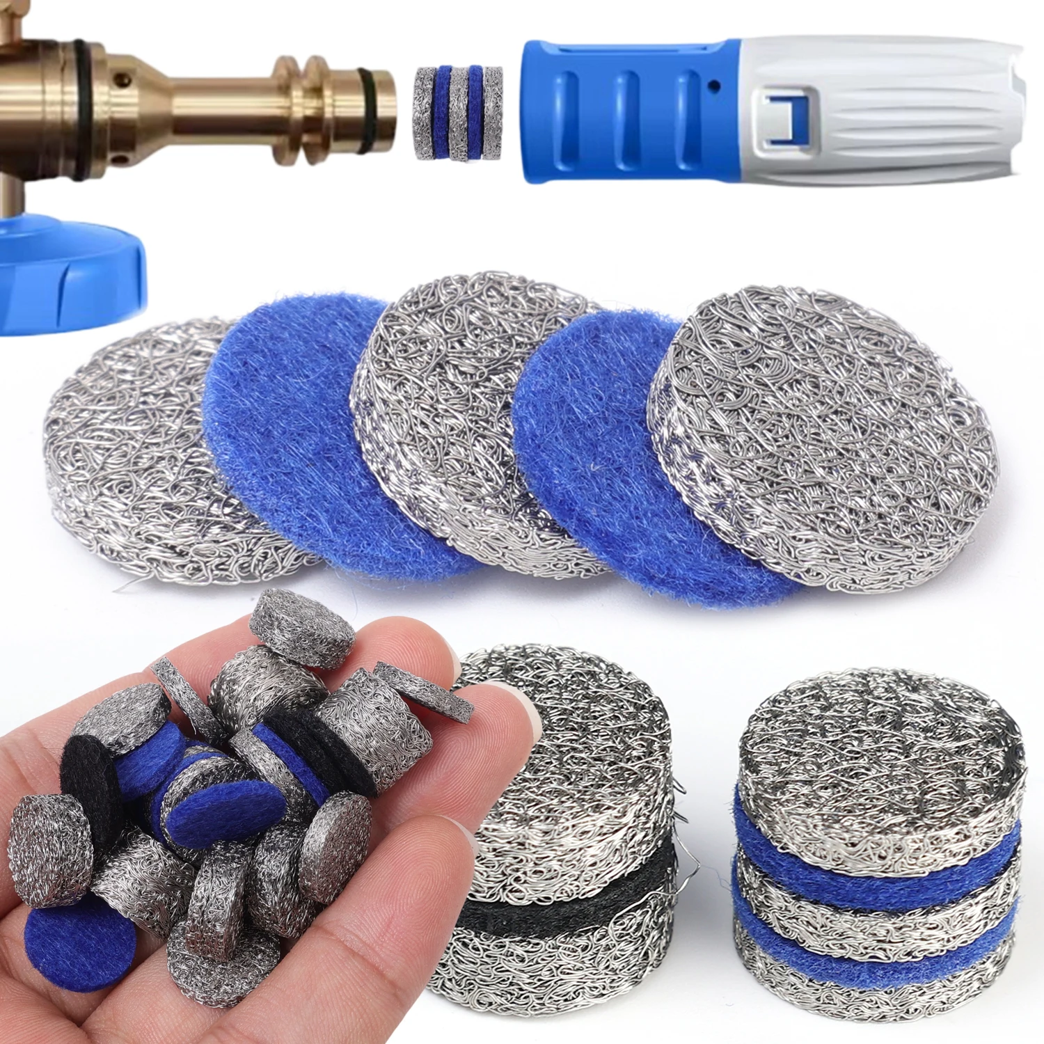 1/2/5pcs Foam Gun Nozzle Orifice Mesh Nozzle Tip for High Pressure Snow Foam Gun Parts Richer Foam Making Filters view 3
