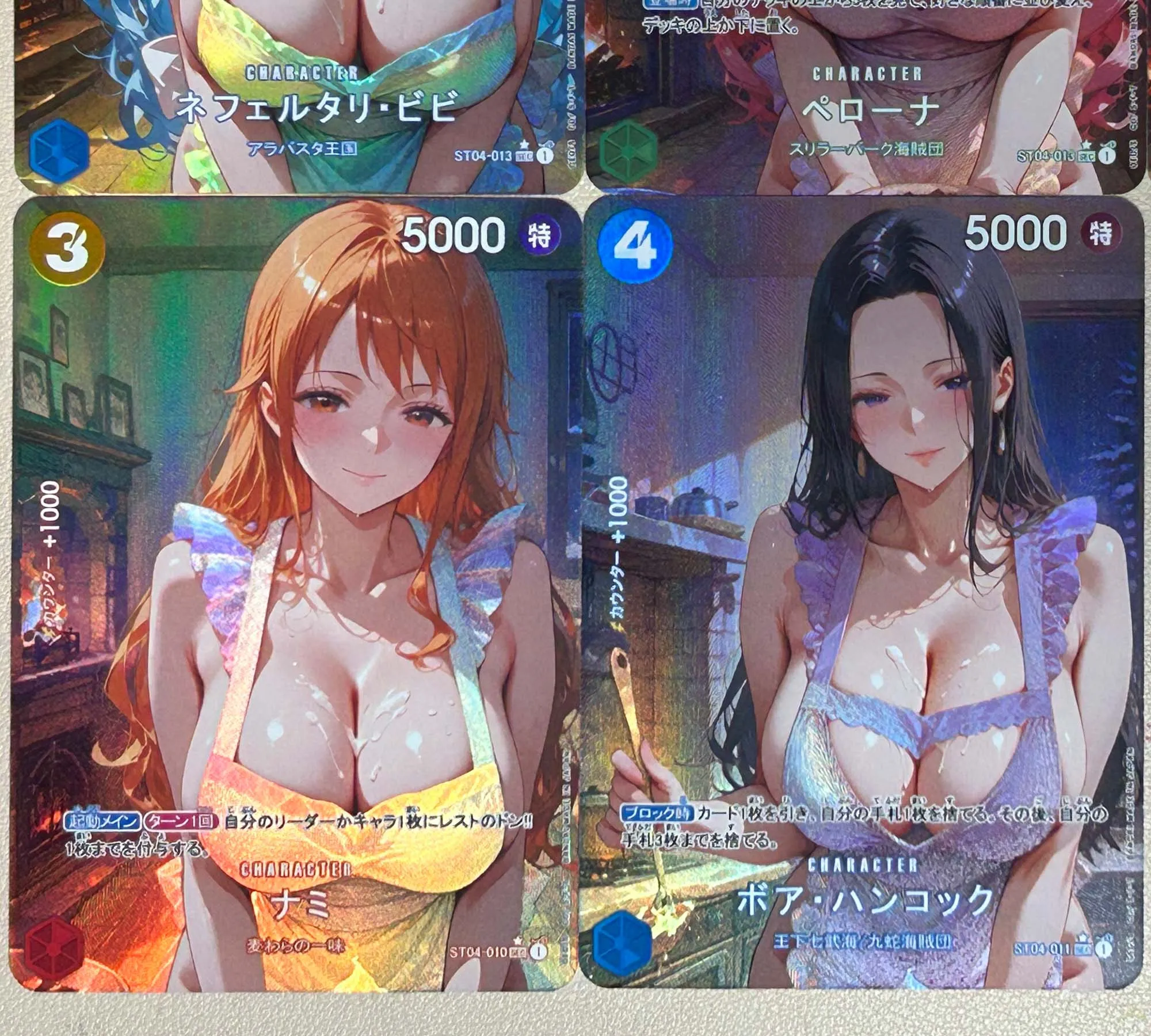 5 قطعة/المجموعة Diy قطعة واحدة Opcg Vivi Perona تأثيري جمع بطاقة الانكسار اللون فلاش Hancock نامي أنيمي بطاقة دمى هدايا #5