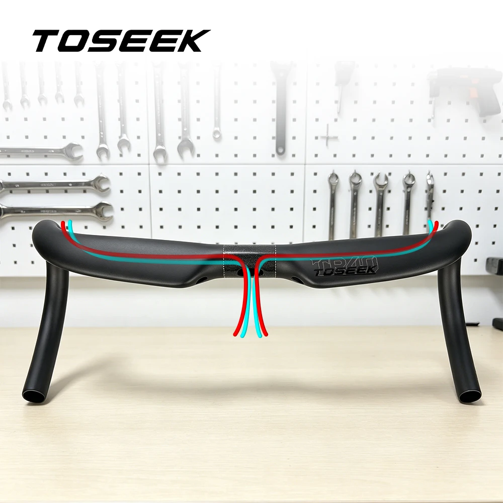 toseek-tr40-carbon-road-bike-handlebar-380-400-420-440mm-matte-ud-internal-routing-drop-bar-bicycle-parts