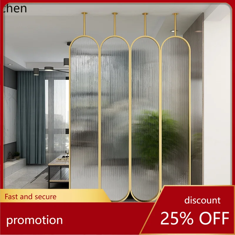 

CZ Simple Changhong Glass Partition Screen Divider for Dining Room and Living Room Simple Blocking Board Wall