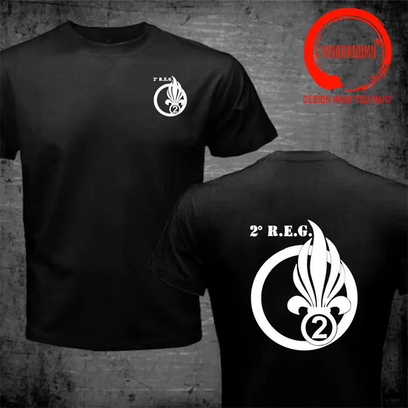 French Foreign Legion 2nd Regiment Genius 2 Reg T Shirt Men Fashion Trendy Casual Clothing Stylish Tops Tee Shirt