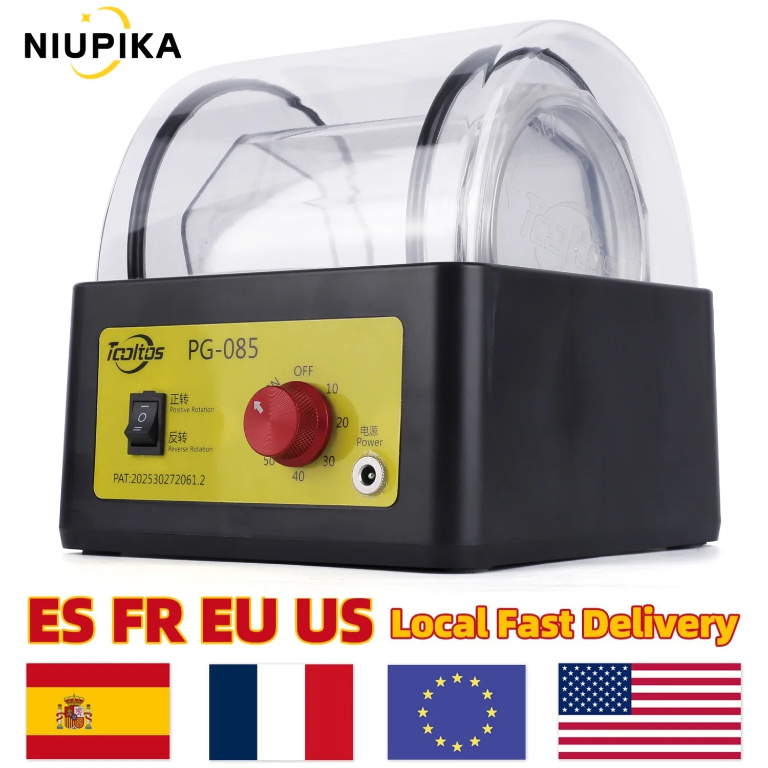 

Rotary Tumbler Polishing Machine - 0.85L Capacity 100-268RPM Metal Polishing Tools - Jewelry Rotation Barrel Polisher PG-085