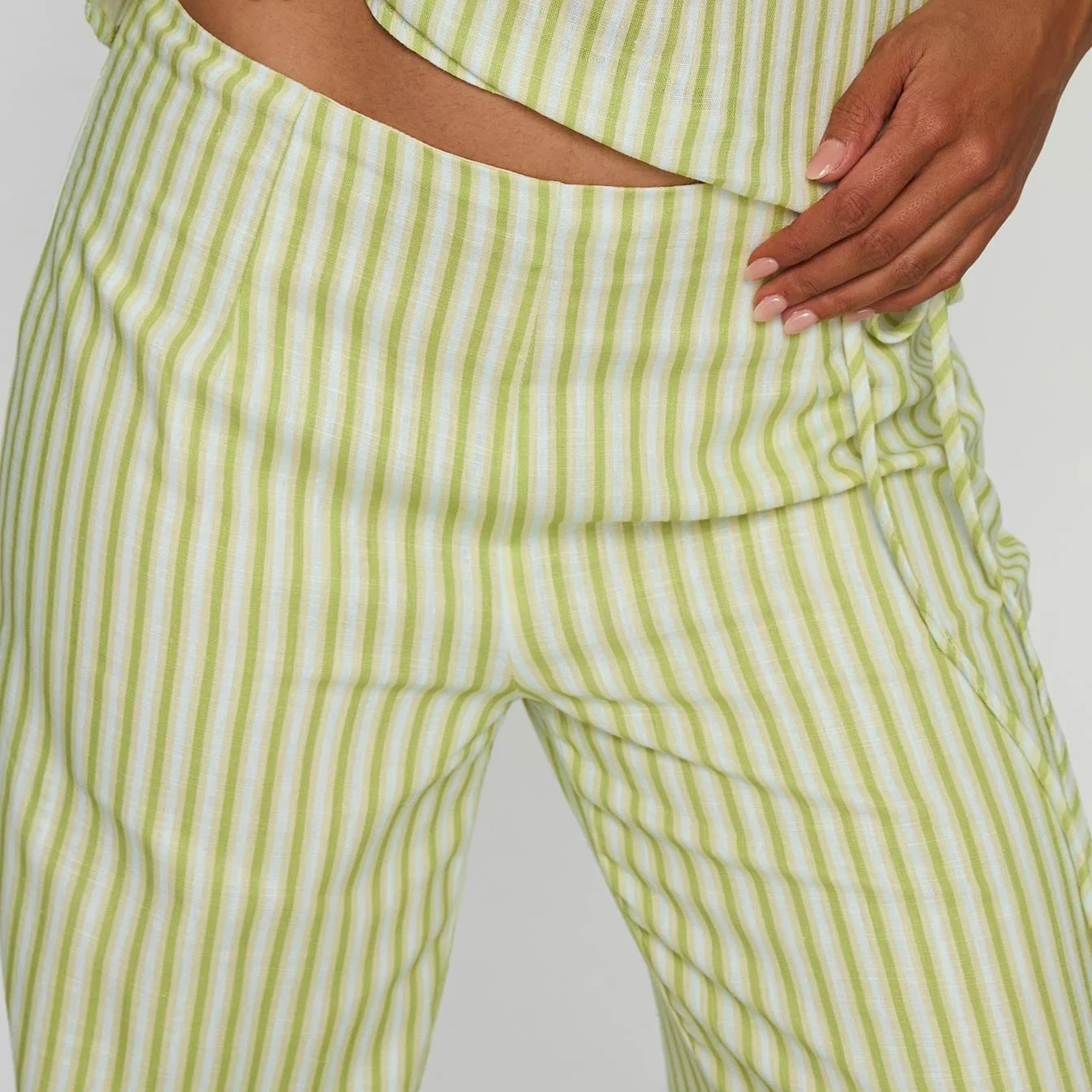 

Женский комбинезон премиум-класса в желтую полоску, летние модные широкие брюки без рукавов с v-образным вырезом, повседневные свободные комбинезоны