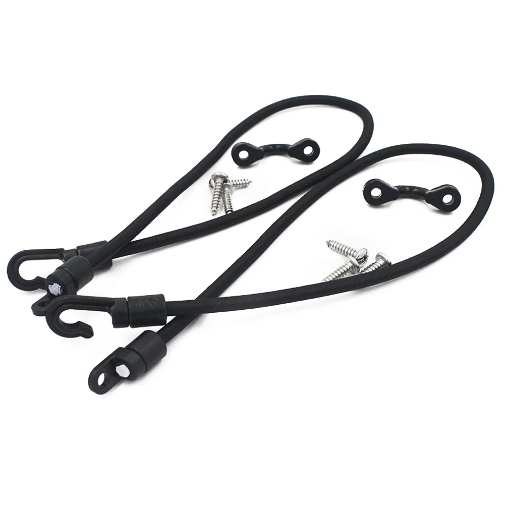 Boat Fishing Rod Tamer Holder Adjustable Elastic Rope Hook Fixing Buckle Set Deck Mount Connector Canoe Kayak Marine Accessories