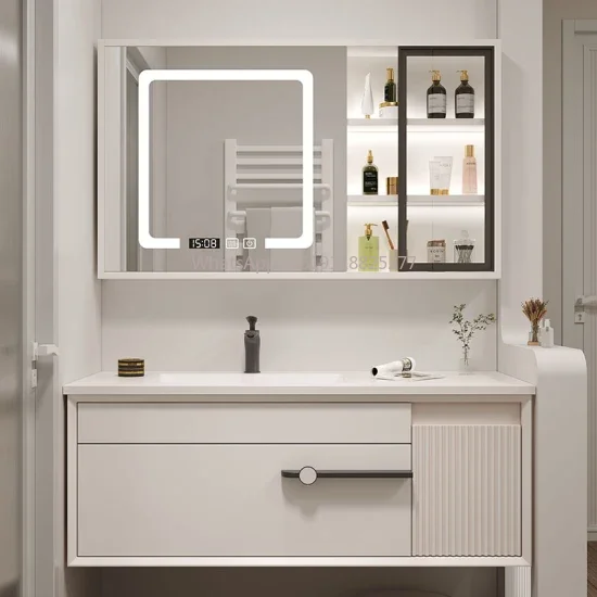 

Bathroom Cabinets Vanities with Intelligent Mirror CBMmart Customize Floating Wood Cabinets Door Panel Vanity Toilet