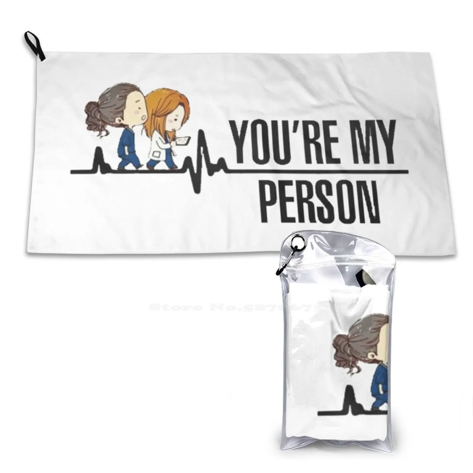 You'Re My Person Washcloths Bathing Quick Dry Shower Towel Greys Anatomy Christina Meredith Ferry Doctors Surgeons