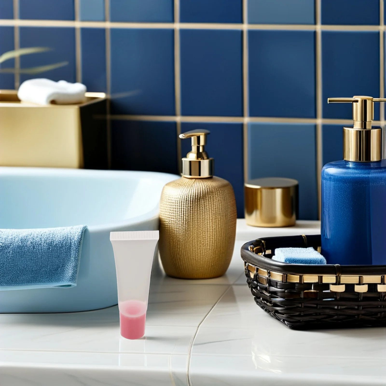 20 قطعة أنابيب ملمع الشفاه الشفافة حاويات بلسم الشفاه البلاستيكية الفارغة القابلة لإعادة الملء تصميم مانع للتسرب لمستلزمات السفر ذاتية الصنع #4