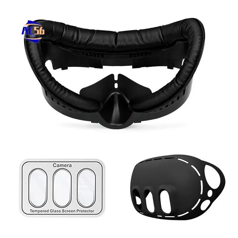 

AC56-Facial Interface Set For Meta Accessories, PU Foam Face Cover, Silicone Shell Protective, Camera Lens Protector