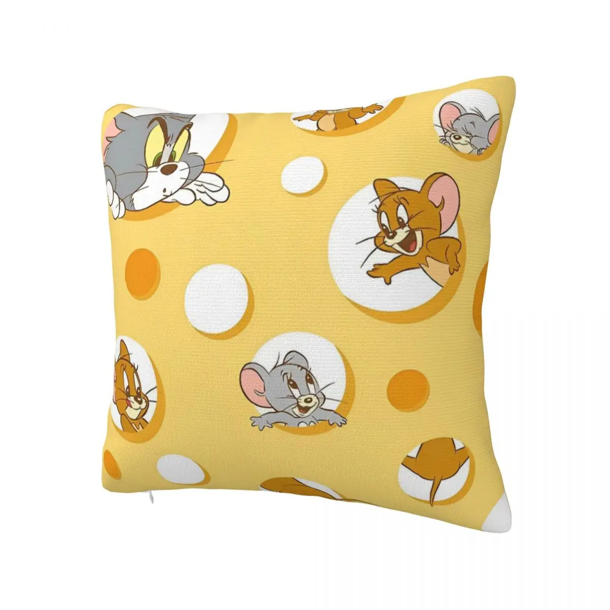 Tom And Jerry Lovely Cartoon Pillowcase Printed Fabric Cushion Cover Cat Mouse Throw Pillow Case Cover Home Wholesale 45*45cm