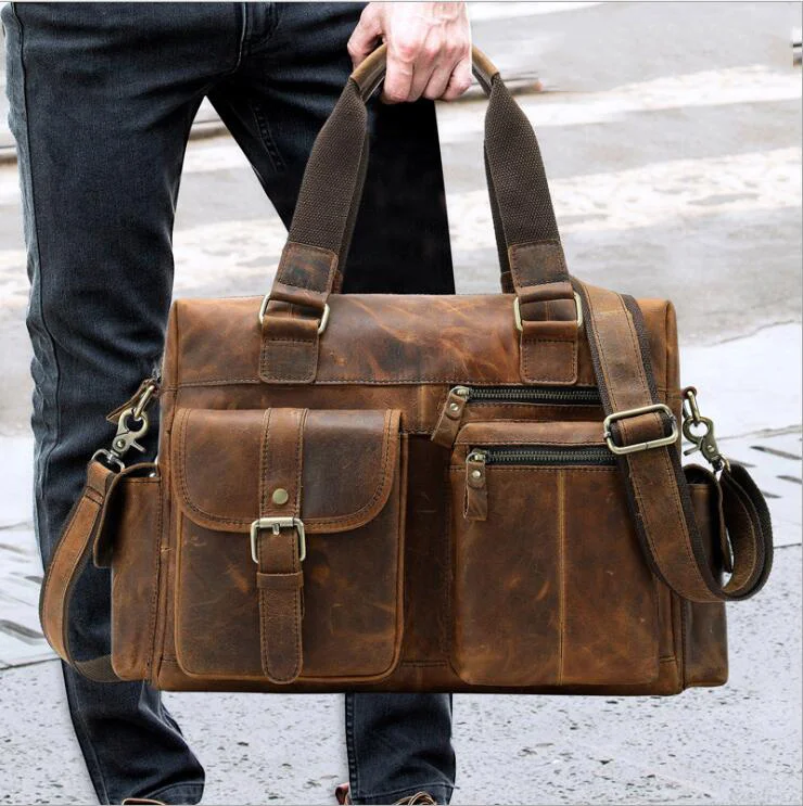 Tasche Echt leder Herren Aktentasche Umhängetasche Herren Leder Laptop tasche für Herren Büro taschen für Herren Aktentasche Handtaschen