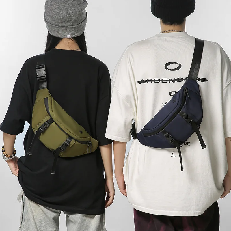 Men's and women's general chest bag leisure high waist bag fashion trend all shoulder crossbody bag