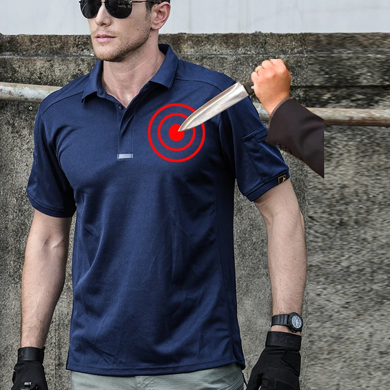 

Summer Anti Knife Self Defense Safety Polo Shirt Self Defense Anti Cut stab Resistant Sercurity t Shirt Slash Proof Body Protect