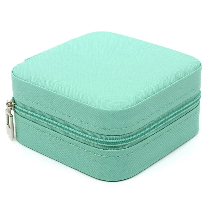 Portable Jewelry Storage Box Travel Organizer Case Leather Storage Earrings Necklace Ring Jewelry Organizer Display C