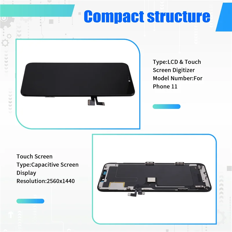 

【BRAND NEW】For 11Pro Max 6.5 Inch LCD Replacement Screen Kit Mobile Phone Assembled Board