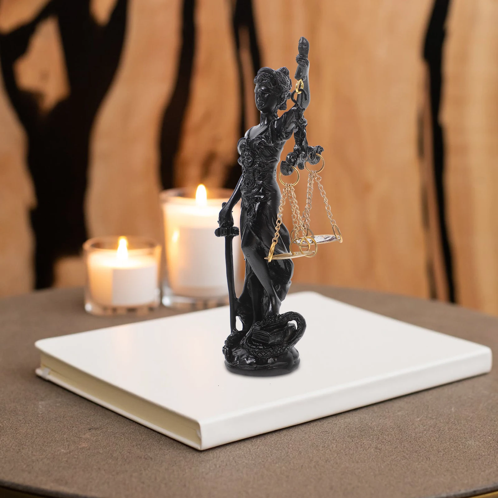 

Statue Goddess of Justice Resin Figurine Home Office Decor Goddess Of Justice Figurine Balance Theme Small