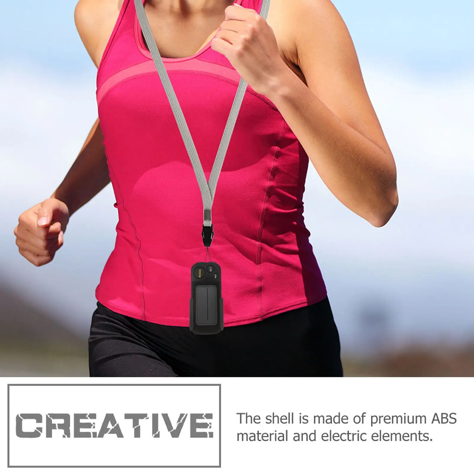 

Sports Pedometer Walking Step Counter Hanging Belt Clip Silver Fitness Pedometers